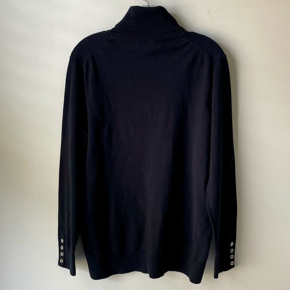 🔥NWOT Tommy Hilfiger turtleneck women women’s sweater top black size XL 16/18 - Picture 6 of 15